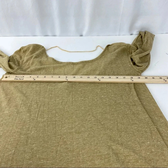 We the Free Womens XS Tan Long Sleeve Thermal Flowy Top Tunic Shirt - Picture 4 of 6